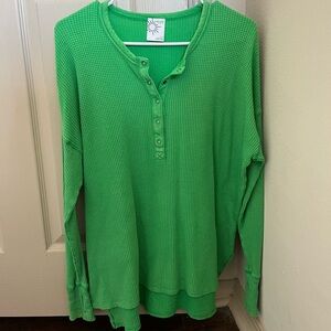 Aerie Green Long Sleeve Pullover